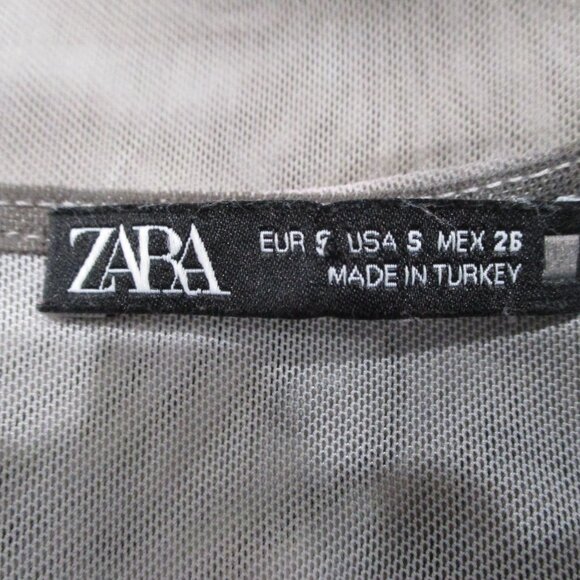 Zara Long Sleeve Mesh Abstract Print Bodysuit - Picture 5 of 5